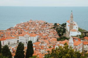 Piran landscape, Slovenian coastline.