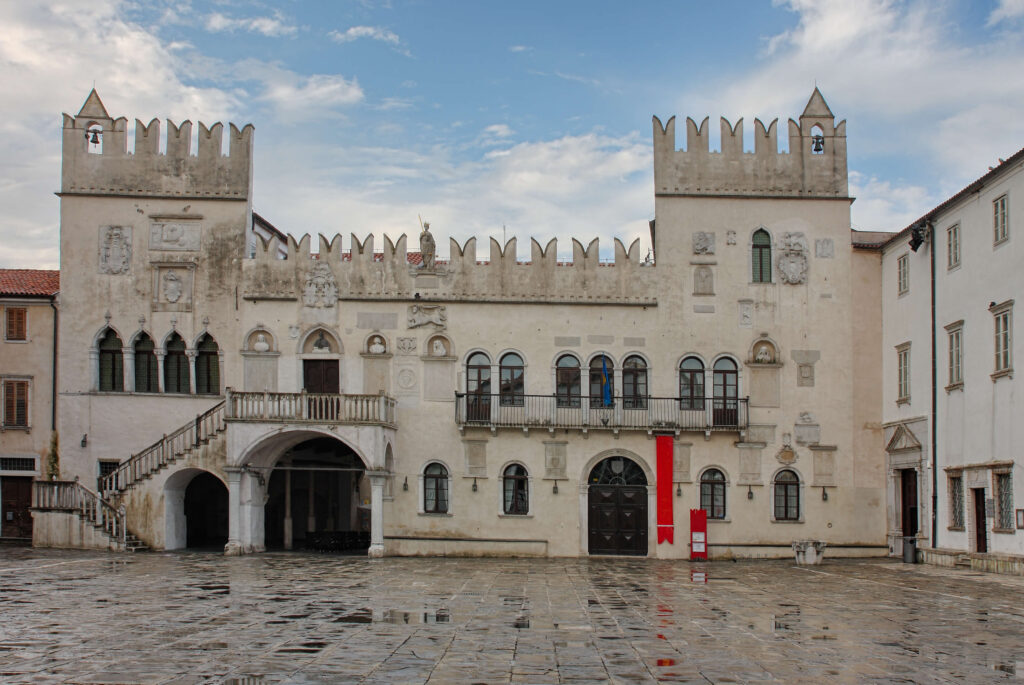 The Praetorian Palace, Venetian Gothic palace in the city of Koper. Slovenian coastline.
